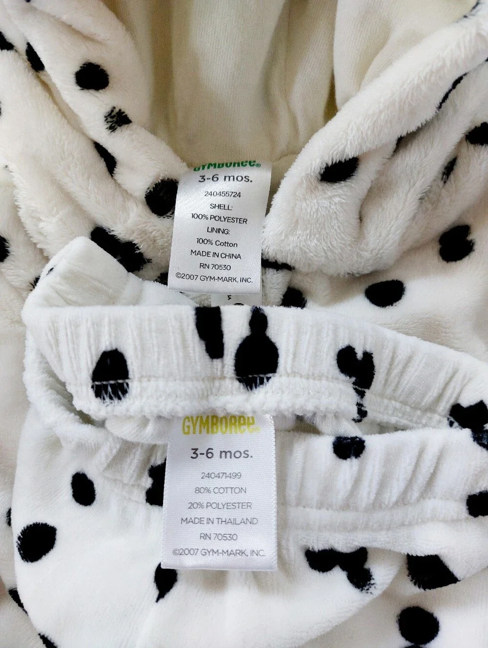 2pc Dalmatian‎ Costume 3-6m Gymboree Halloween Dog Hoodie & Pants